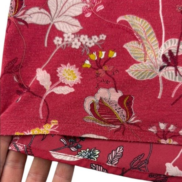 Loft Top Pink with yellow and white florals Women's Size S - Picture 8 of 9